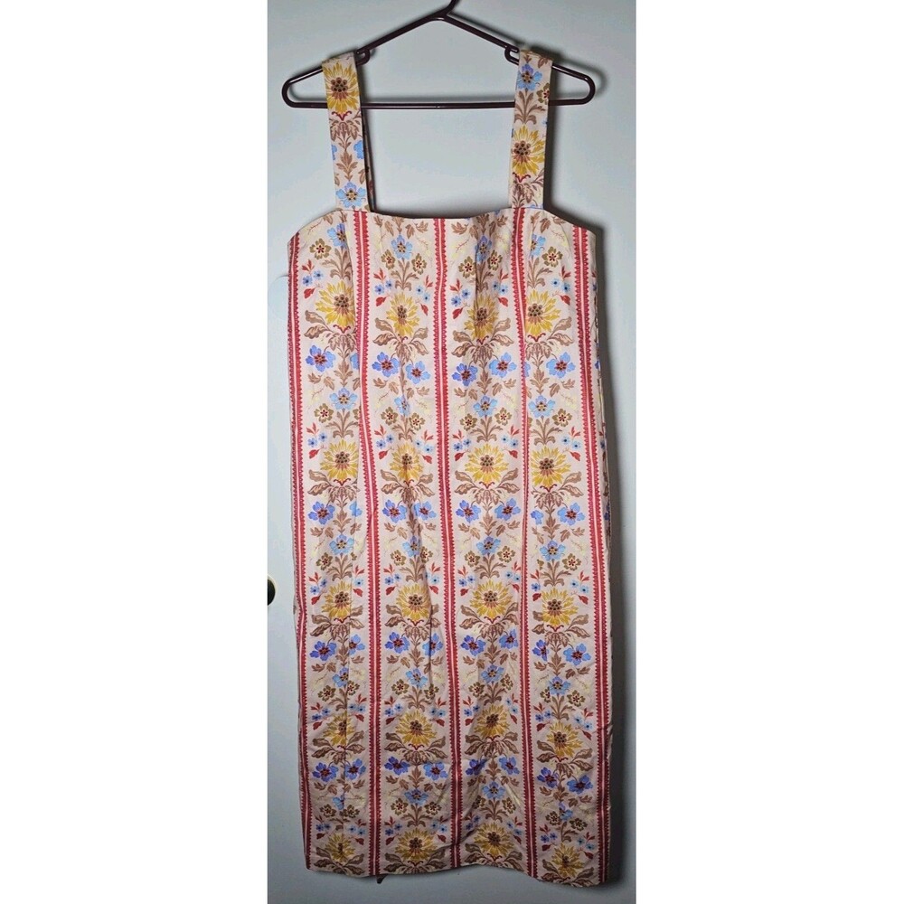 Hill House Home NWT Iris Midi Dress Floral Block Stripe Pink Multi Size XL